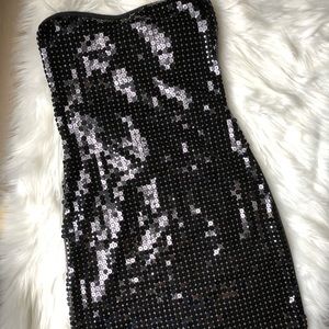 Strapless Sequence Dress